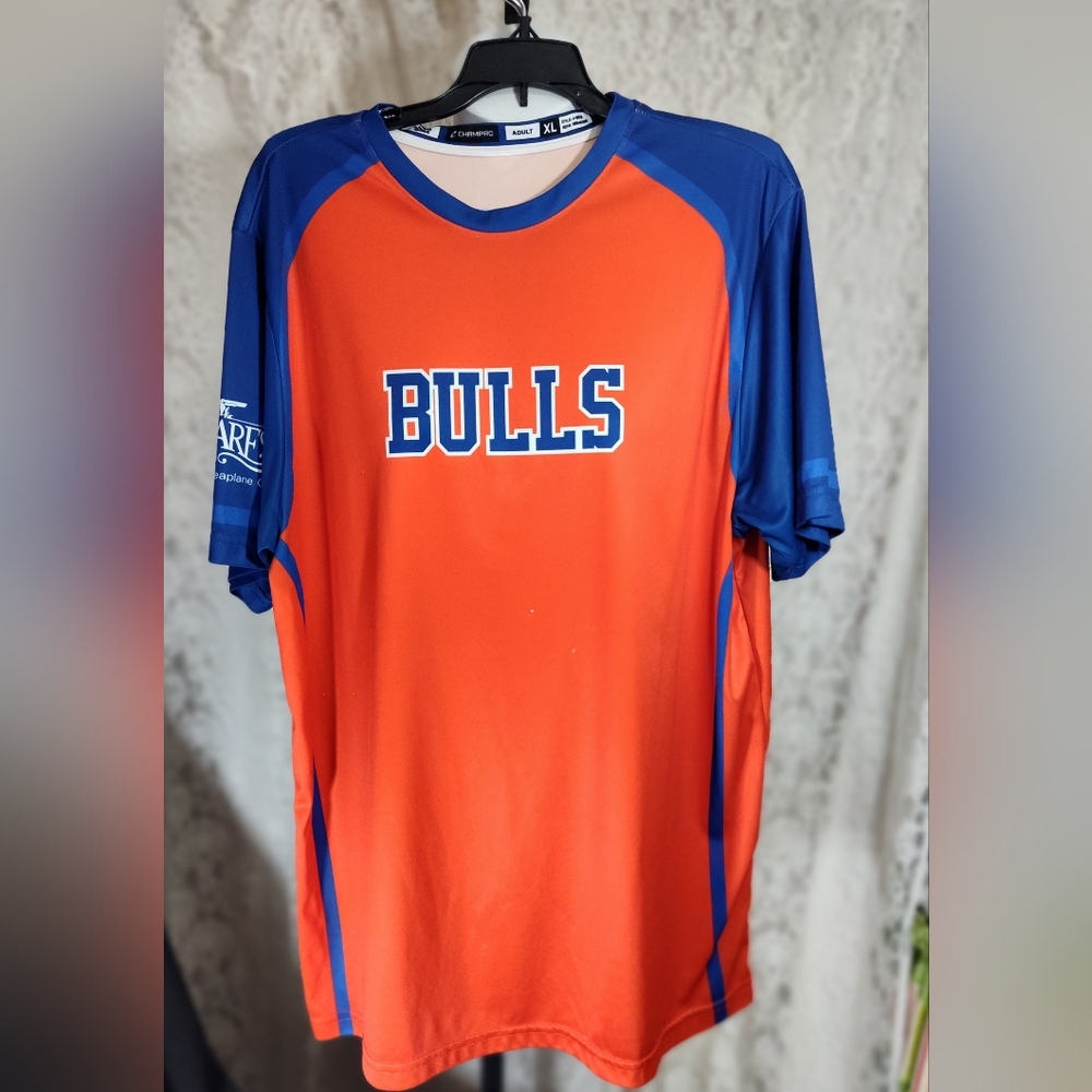 Adult Unisex Orange and Blue Bulls Sports Jersey